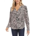 thumbnail image 1 of Karen Kane womens  Half Placket Shirt, XS, Pink, 1 of 3