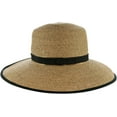 thumbnail image 1 of Karen Keith Sunhat Sun Hat Braided Toyo Straw, Designed for Reading, Ponytail, Messy Bun, Long Hair BT9-CB LTC Hats (BT9-CB-C), 1 of 1