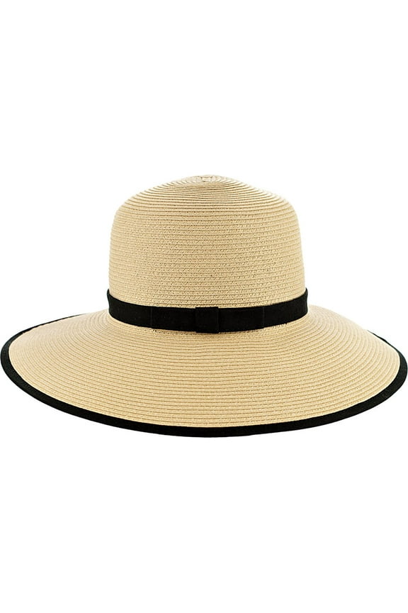 Sunhat Sun Hat Braided Toyo Straw, Designed for Reading, Ponytail, Messy Bun, Long Hair BT9-CB LTC Hats (BT9-CB-D)