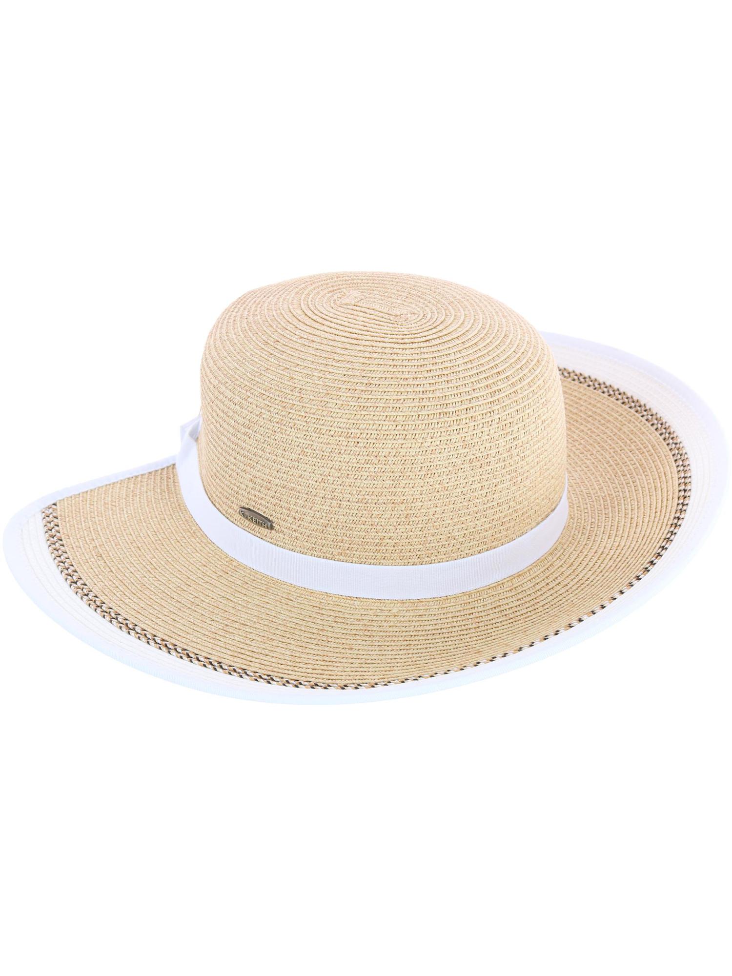 Karen Keith Toyo Braid Sun Hat with Ponytail Opening in Back 