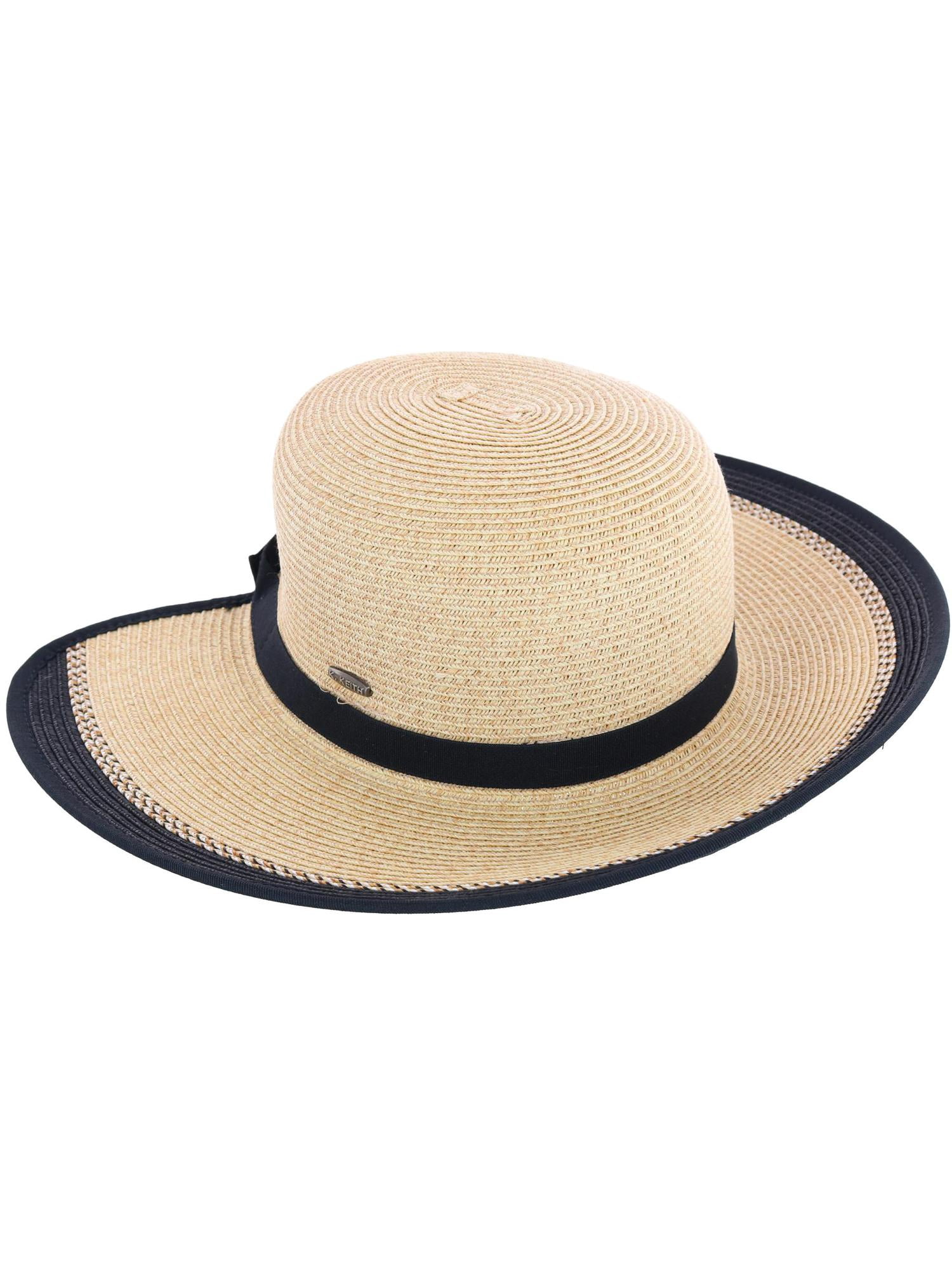 Karen Keith Toyo Braid Sun Hat with Ponytail Opening in Back (Women ...