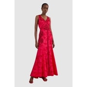 Karen Millen Beaded Open Back Maxi Dress - Pink, 8