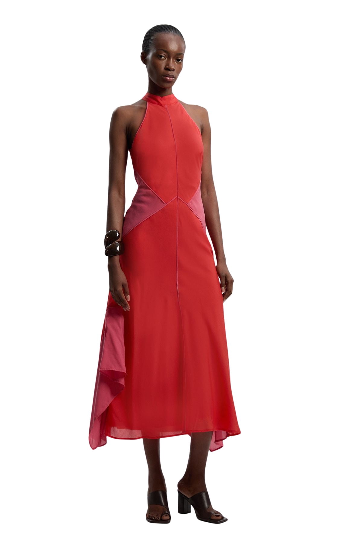 karen millen pink midi dress Karen Millen Petite Studded Ponte Jersey Midi Dress in Hot Pink