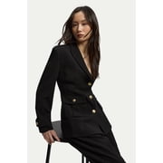 Karen Millen Military Single Breasted Blazer - Black, 8