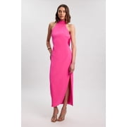 Karen Millen Soft Tailored Halter Maxi Dress - Pink, 12