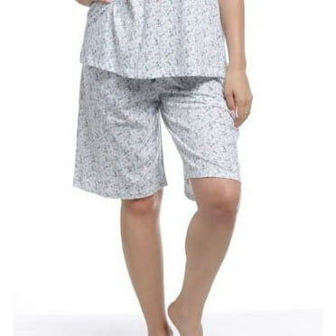 Karen Neuburger Pajamas Cropped Bermuda Short, Blue Sky, Small