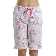 Karen Neuburger Pajamas Cropped Bermuda Short, Dotted Floral, Large