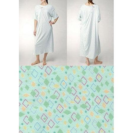 Karen Neuburger Tie Back Hospital Gown - Green - 3XL (Pack Of 3)