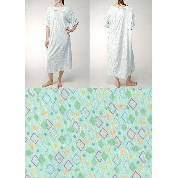 Karen Neuburger Tie Back Hospital Gown - Green - 3XL (Pack Of 3)