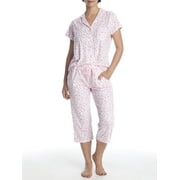 Karen Neuburger Womens Floral Knit Cropped Pajama Set Style-RE0317M