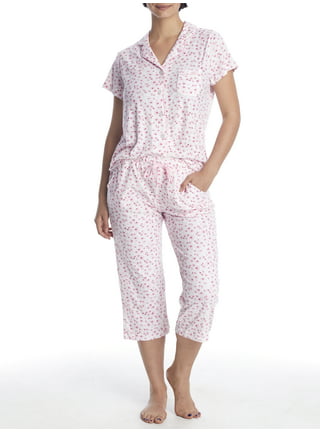Karen Neuburger Short Sleeve Girlfriend Top and Cozy Bottom Pajama