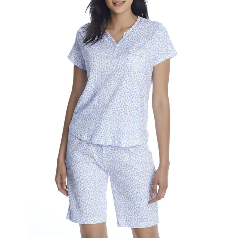 Karen Neuburger Womens Girlfriend Knit Bermuda Pajama Set Style-RF0382M