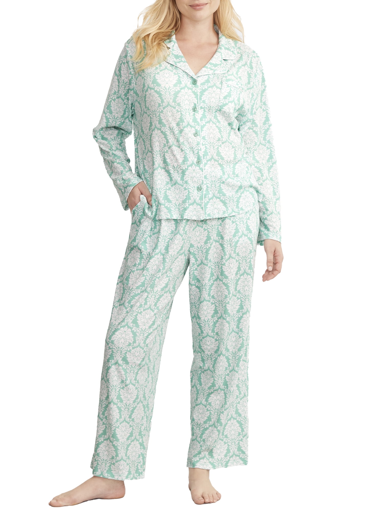 Karen Neuburger Womens Plus Size Girlfriend Knit Pajama Set Style