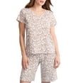 thumbnail image 1 of Karen Neuburger Womens V-Neck Knit Bermuda Pajama Set Style-RLK0198, 1 of 6