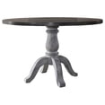 thumbnail image 1 of Karen Rustic White Farmhouse Style Round Dining Table, Weathered Grey, 1 of 1