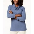 thumbnail image 1 of Karen Scott Adjustable Funnelneck Top Heather Indigo XS, 1 of 1