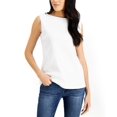 thumbnail image 1 of Karen Scott Cotton Boat Neck Tank Top Bright White M, 1 of 1