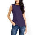 thumbnail image 1 of Karen Scott Cotton Boat Neck Tank Top Cassis 2XL, 1 of 1