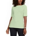 thumbnail image 1 of Karen Scott Cotton Boat Neck Top Calm Aloe L, 1 of 1