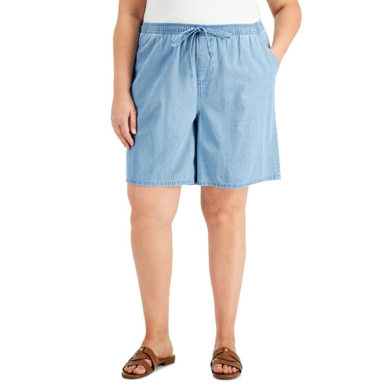Karen Scott Cotton Gemma Shorts Horizon Wash 2XL