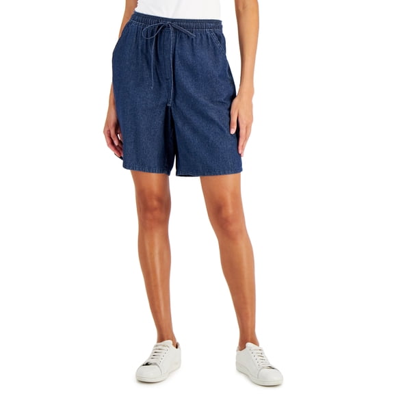 Karen Scott Cotton Gemma Shorts Twilight Wash XS