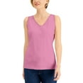 thumbnail image 1 of Karen Scott Cotton Scalloped Lace Tank Top Rose Glow S, 1 of 1