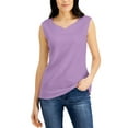 thumbnail image 1 of Karen Scott Cotton Sweetheart Neckline Tank Top Fragrant Lilac XL, 1 of 1