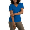 thumbnail image 1 of Karen Scott Cotton V Neck Top Vibrant Blue XS, 1 of 1