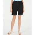 thumbnail image 1 of Karen Scott Curved Pocket Shorts Deep Black 10, 1 of 1