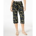 thumbnail image 1 of Karen Scott Floral-Print Capri Pants (Deep Black Combo, 8), 1 of 1