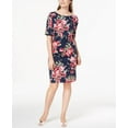 thumbnail image 1 of Karen Scott Floral Print Shift Dress Intrepid Blue XS, 1 of 1
