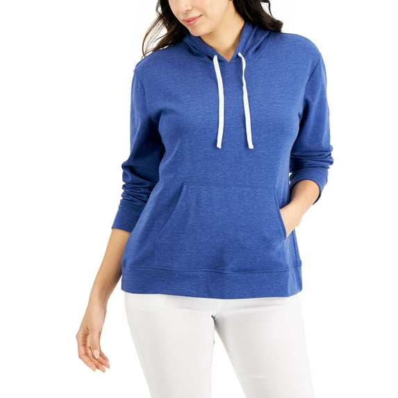 Karen Scott French Terry Hoodie Galaxy Blue Heather XL