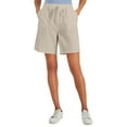 thumbnail image 1 of Karen Scott Gemma Cotton Drawstring Bermuda Shorts Pebble S, 1 of 1