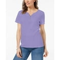 thumbnail image 1 of Karen Scott Henley T-Shirt Lilac Sachet XS, 1 of 1