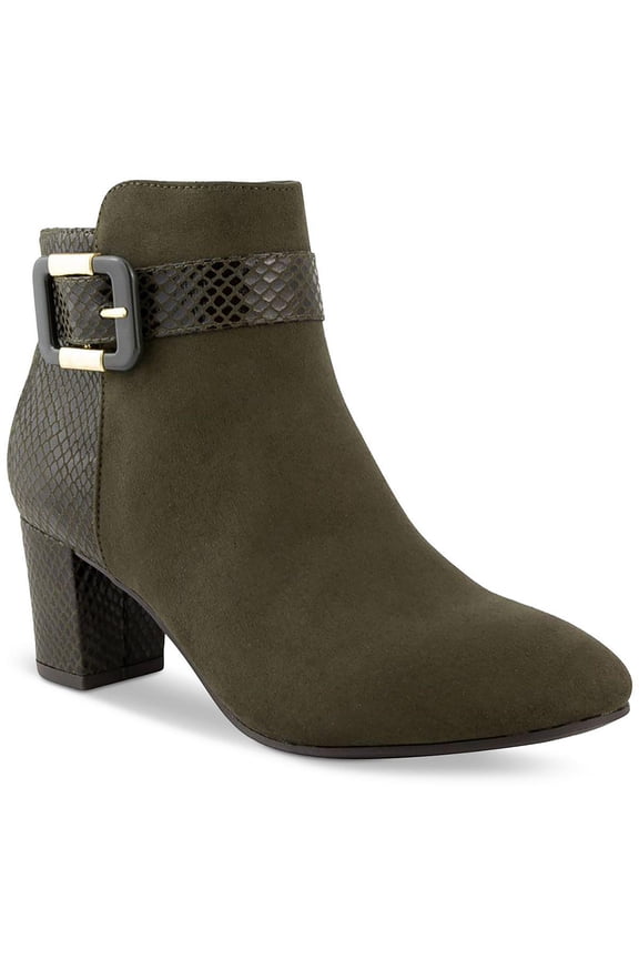 Womens Ivvy Zip up Almond Toe Ankle Boots
