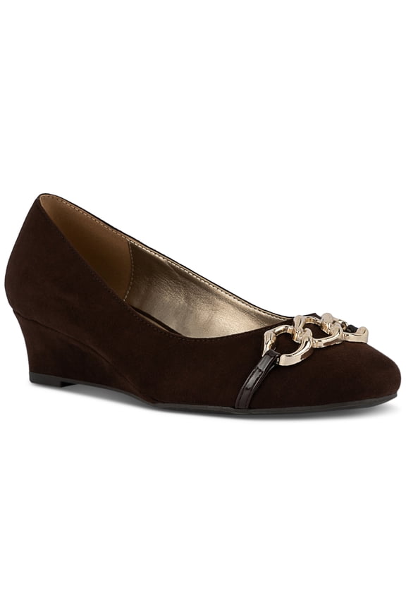 Kellyy Wedge Pumps Chocolate Micro 5M