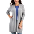 thumbnail image 1 of Karen Scott Ottoman Open Front Duster Smoke Grey Heather M, 1 of 1