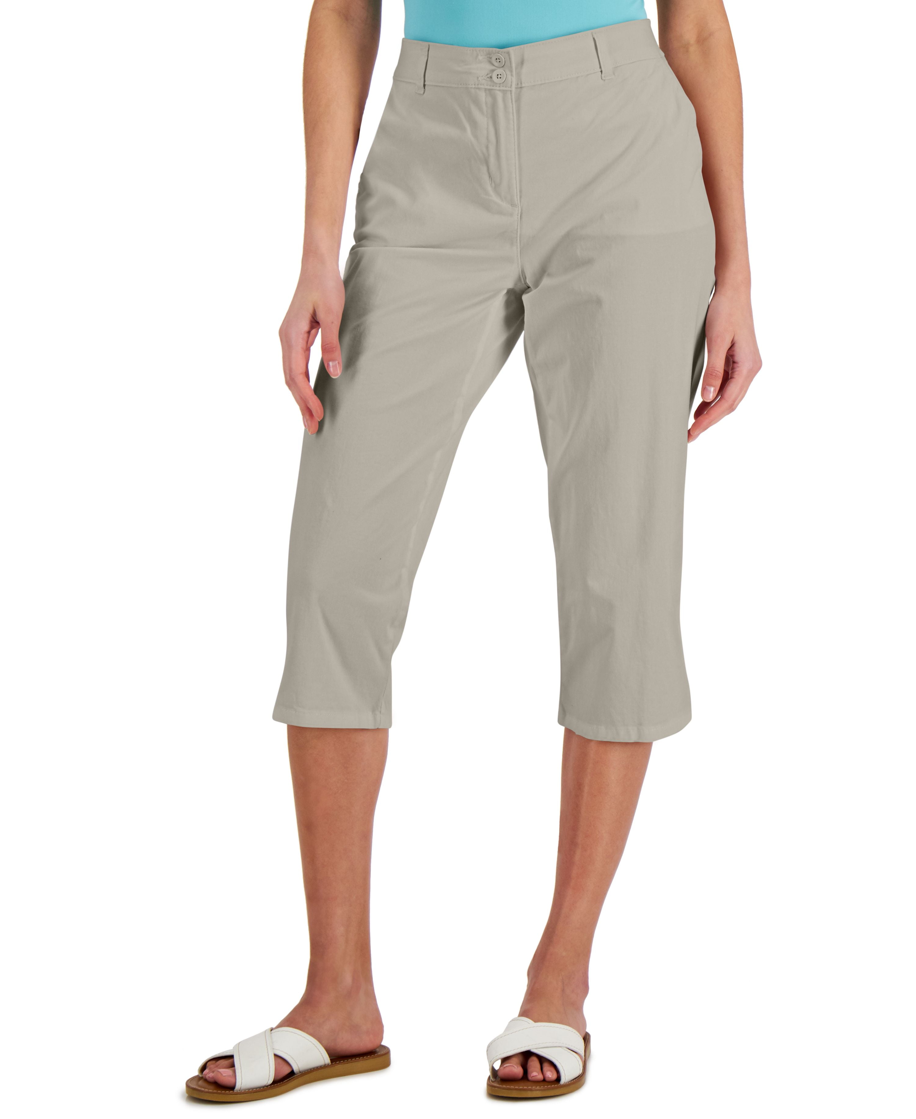 Karen Scott Womens Capri Pants Brown Size Pp main image 0