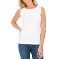 thumbnail image 1 of Karen Scott Petite Cotton Boat-Neck Tank Top Bright White PXL, 1 of 1