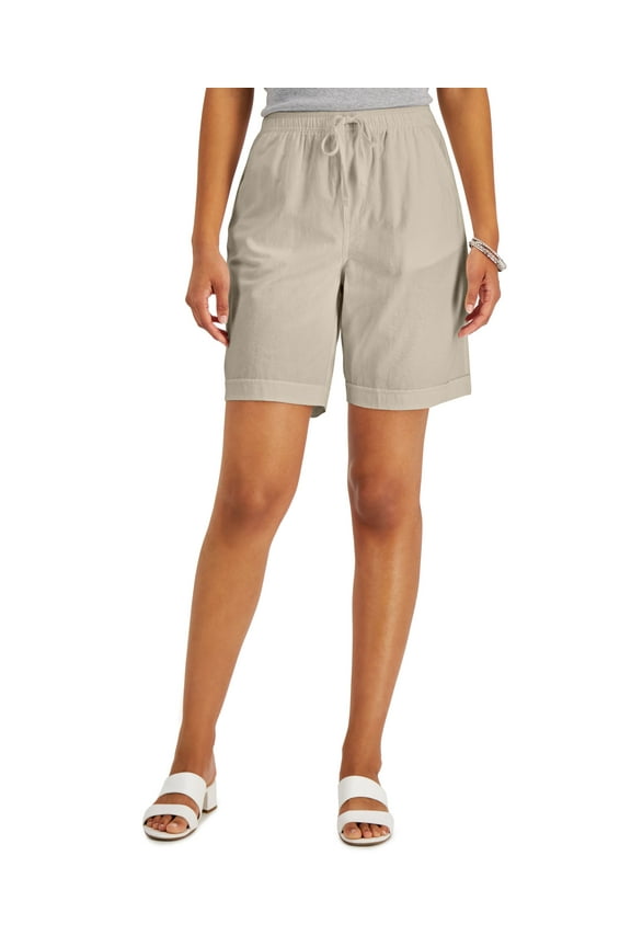 Petite Cotton Gemma Shorts Pebble PXL