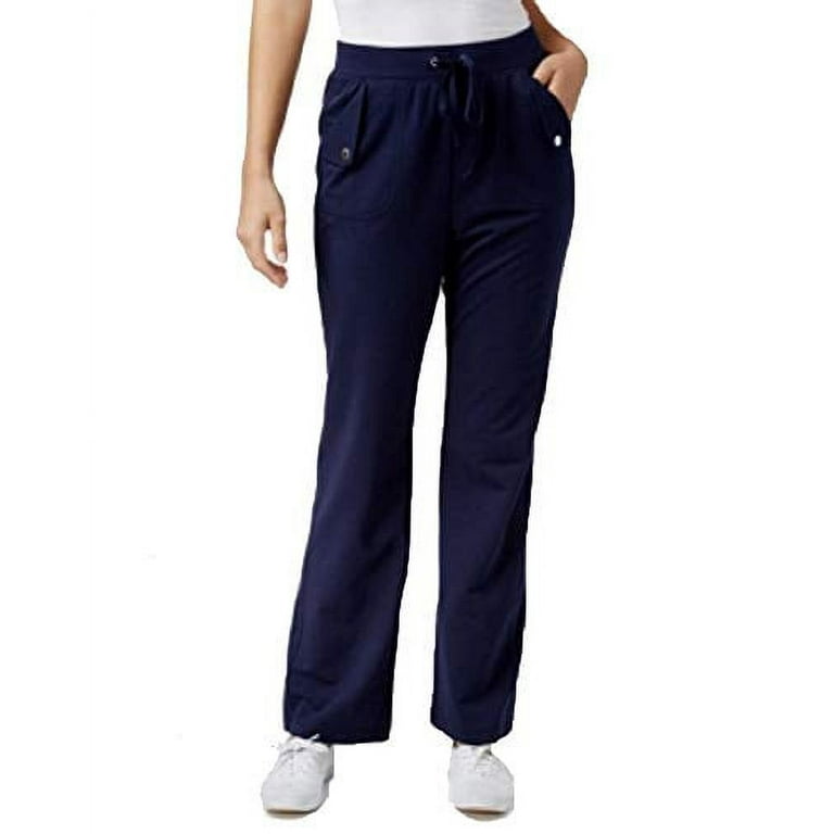 Karen Scott Petite French Terry Pull On Pants Intrepid Blue PXS Walmart