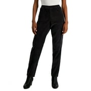 KAREN SCOTT Petite Mid Rise Pull On Corduroy Pants Charcoal PL