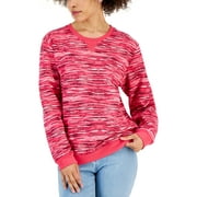 KAREN SCOTT Petite Space Dye Fleece Sweater Innuendo PS