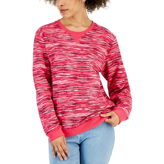 Karen Scott Petite Space Dye Fleece Sweater Innuendo PS