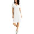 thumbnail image 1 of Karen Scott Petite Sweetheart Cutout Neckline Dress Bright White PS, 1 of 1