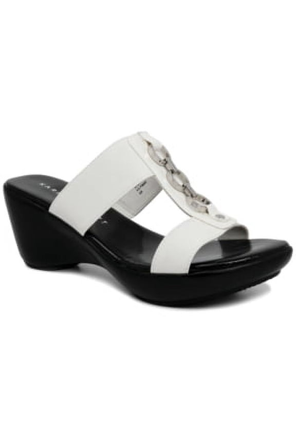 Pimaa Slide-on Wedge Sandals, WHITE 5M