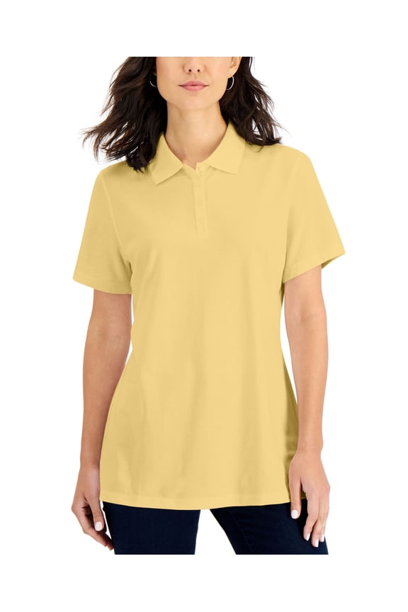 Pique Knit Polo Citron Aura L