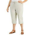 thumbnail image 1 of Karen Scott Plus Size Comfort Waist Capri Pants Stonewall 24W, 1 of 1