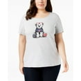 thumbnail image 1 of Karen Scott Plus Size Cotton Graphic T-Shirt Pale Grey Heather 2X, 1 of 2