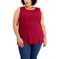 thumbnail image 1 of Karen Scott Plus Size Cotton Tank Top New Red Amore 2X, 1 of 1